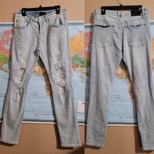 Bleecker & Mercer 32x32 Men's Jeans tag size 32x32 Skinny fit light wash…